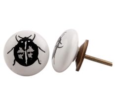 Beetle Flat Ceramic Cabinet Knob